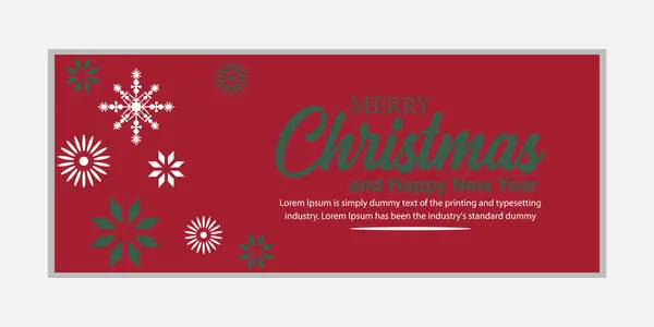 Mutlu Noeller bayrağı ve Mutlu Yıllar afişi, sosyal medya kapağı ve web afişi, tebrik kartı için Mutlu Noeller tasarımı, Vector Merry Xmas kar tanesi başlığı, Noel afişi veya duvar kağıdı 