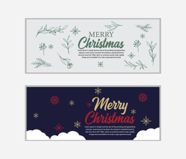 Noel afişi, Mutlu Noeller pankartı ve Mutlu Noeller, sosyal medya kapağı ve web afişi, tebrik kartı için Mutlu Noeller tasarımı, Vector Merry Xmas kar tanesi başlığı, Noel afişi veya duvar kağıdı 