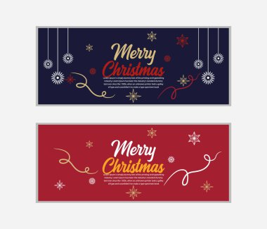 Noel afişi, Mutlu Noeller pankartı ve Mutlu Noeller, sosyal medya kapağı ve web afişi, tebrik kartı için Mutlu Noeller tasarımı, Vector Merry Xmas kar tanesi başlığı, Noel afişi veya duvar kağıdı 