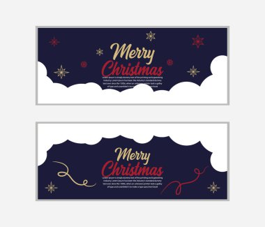 Noel afişi, Mutlu Noeller pankartı ve Mutlu Noeller, sosyal medya kapağı ve web afişi, tebrik kartı için Mutlu Noeller tasarımı, Vector Merry Xmas kar tanesi başlığı, Noel afişi veya duvar kağıdı 