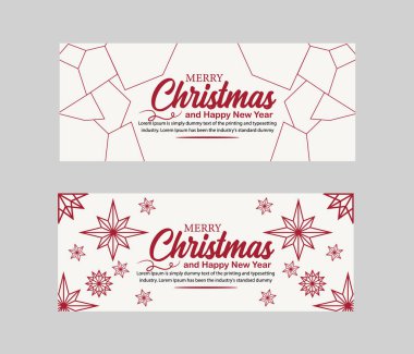 Noel afişi, Mutlu Noeller pankartı ve Mutlu Noeller, sosyal medya kapağı ve web afişi, tebrik kartı için Mutlu Noeller tasarımı, Vector Merry Xmas kar tanesi başlığı, Noel afişi veya duvar kağıdı 