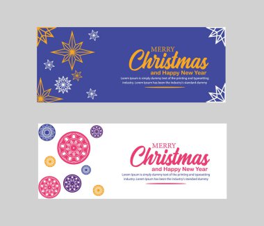 Noel afişi, Mutlu Noeller pankartı ve Mutlu Noeller, sosyal medya kapağı ve web afişi, tebrik kartı için Mutlu Noeller tasarımı, Vector Merry Xmas kar tanesi başlığı, Noel afişi veya duvar kağıdı 