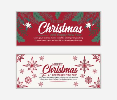 Noel afişi, Mutlu Noeller pankartı ve Mutlu Noeller, sosyal medya kapağı ve web afişi, tebrik kartı için Mutlu Noeller tasarımı, Vector Merry Xmas kar tanesi başlığı, Noel afişi veya duvar kağıdı 