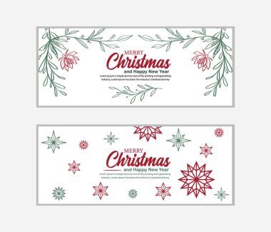 Noel afişi, Mutlu Noeller pankartı ve Mutlu Noeller, sosyal medya kapağı ve web afişi, tebrik kartı için Mutlu Noeller tasarımı, Vector Merry Xmas kar tanesi başlığı, Noel afişi veya duvar kağıdı 