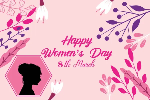  8 Mart, Kadınlar Günü tebrik kartı ve Mutlu Kadınlar Günü afişi tasarımı, pankart, kart ve yazılı ve standart renkte poster tasarımı, Uluslararası Kadınlar Günü kutlamaları,