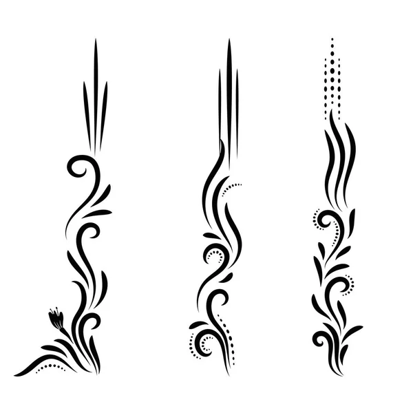  vektör zarif kaligrafik dekoratif öge seti, çiçek dekoratif ayırıcılar tasarımı ayarlar  