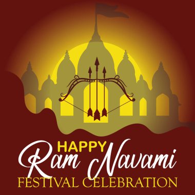 Mutlu Ram Navami kültürel bayrağı, Hindu festivali dikey postası Ram Navami kutlama kartı, Hint Hindu kültür festivali Ram Navami kutlama geçmişi.