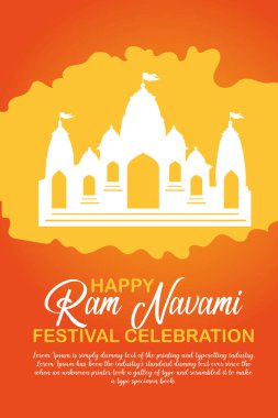 Mutlu Ram Navami kültürel bayrağı, Hindu festivali dikey postası Ram Navami kutlama kartı, Hint Hindu kültür festivali Ram Navami kutlama geçmişi.