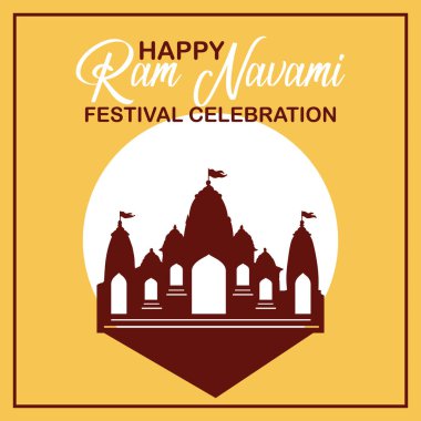 Mutlu Ram Navami kültürel bayrağı Hindu festivali dikey postası Ram Navami kutlama kartı, Sarı Bej Arka plan Hinduizm Festivali Sosyal Medya Bayrağı