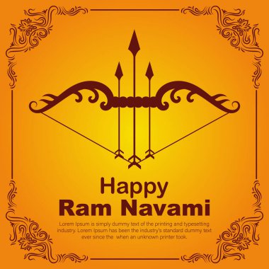 Ram Navami kültürel bayrağı dikey tebrik kartı Ram Navami kutlama arkaplanı Ram Navami Sarı Bej Arka plan Hinduizm Festivali Sosyal Medya Banner ve Ram Navami kutlama arkaplanı