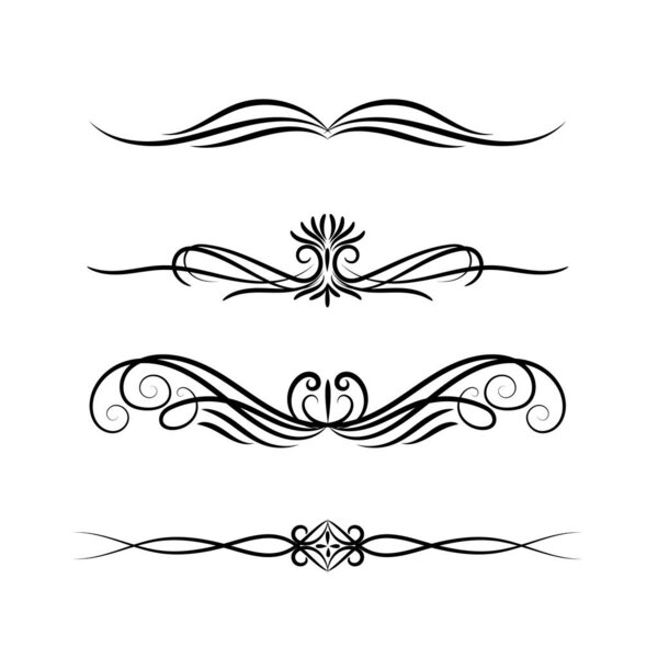 Hand draw floral decoration elements, Floral ornaments, and floral elements
