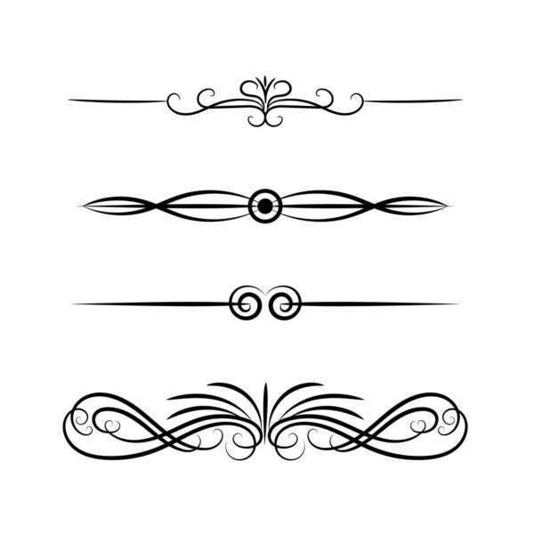 Hand draw floral decoration elements, Floral ornaments, and floral elements