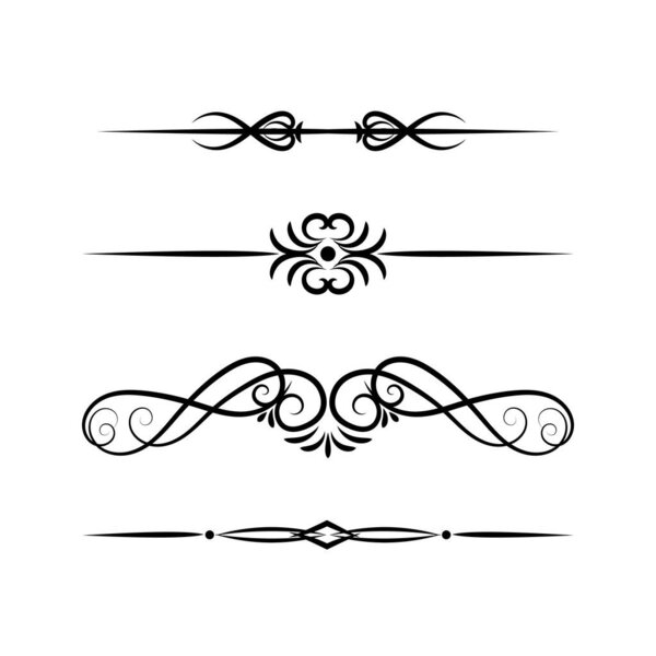 Hand draw floral decoration elements, Floral ornaments, and floral elements