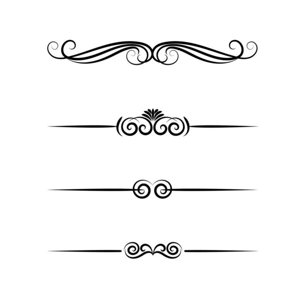 Hand draw floral decoration elements, Floral ornaments, and floral elements