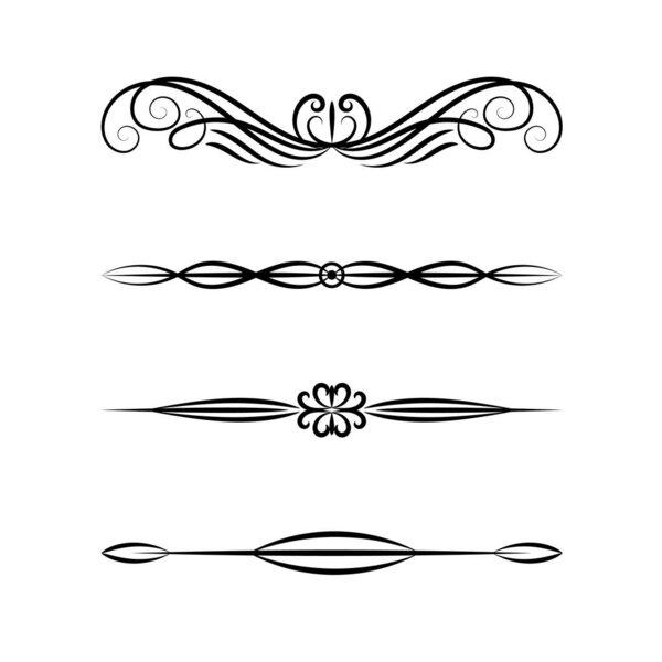 Hand draw floral decoration elements, Floral ornaments, and floral elements