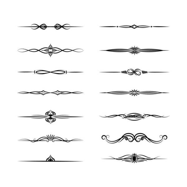 Hand draw floral decoration elements, Floral ornaments, and floral elements