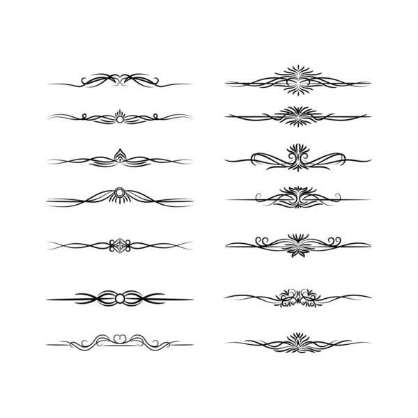 Hand draw floral decoration elements, Floral ornaments, and floral elements