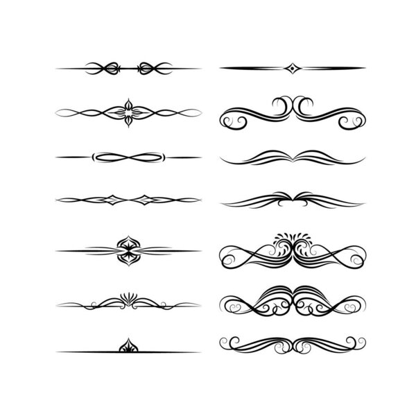 Hand draw floral decoration elements, Floral ornaments, and floral elements