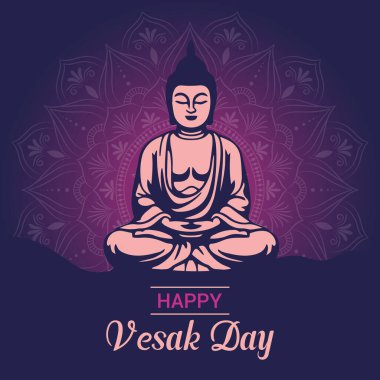 Flat Vesak Günü İllüstrasyon Festivali ve Vesak Günü Bayrağı