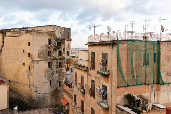 Hermosa Vista Desde Colina Del Casco Antiguo Napoli Italia — Foto de Stock