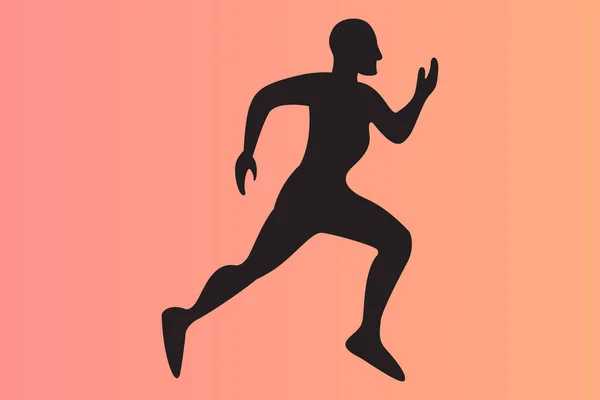 Běžící Žena Silueta Ilustrace — Stock fotografie