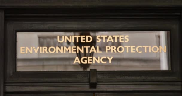 Milieubeschermingsagentschap Epa Sign Washington — Stockvideo