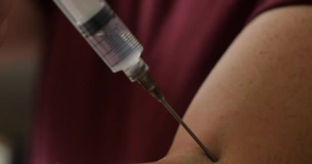 Viren Und Krankheiten Durch Impfstoffinjektionen Verhindern — Stockvideo