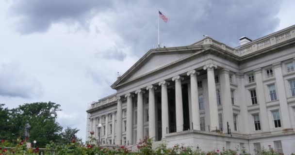 Departemen Keuangan Washington Perbankan Ekonomi Dan Federal Reserve Concept — Stok Video