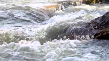 Yavaş Suyu Kayaların Üzerinden Süzülen Güneşli Nehir