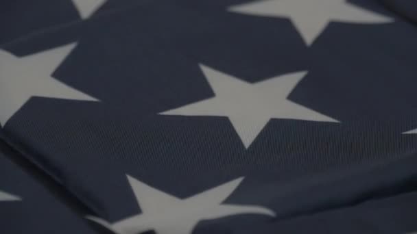 Primer Plano Las Estrellas Bandera Estados Unidos — Vídeo de stock