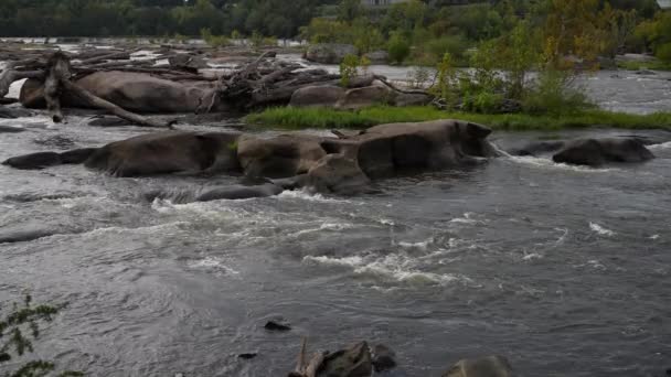 Річка Джеймс Річмонді Вірджинія — стокове відео
