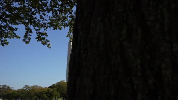 Washington Emlékmű Belvárosában Pan Mögül — Stock videók