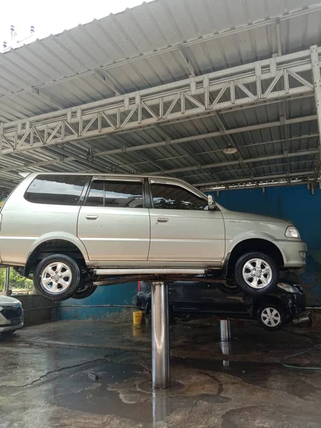 Reparação Automóveis Serviço Automóveis Veículo Mecânico Automóveis Carros Estacionamento Garagem — Fotografia de Stock