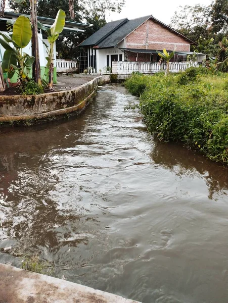 stock image beautiful view of the river in the village