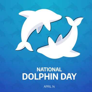 Ulusal yunus günü. Yunus günü vektör tasarımı. Düz çizim yunus günü. yunus vektör illüstrasyonu.