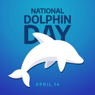 Ulusal yunus günü. Yunus günü vektör tasarımı. Düz çizim yunus günü. yunus vektör illüstrasyonu.