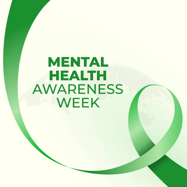 mental health awareness week design template for celebration. mental health awareness ribbon design. flat ribbon design for celebration design.