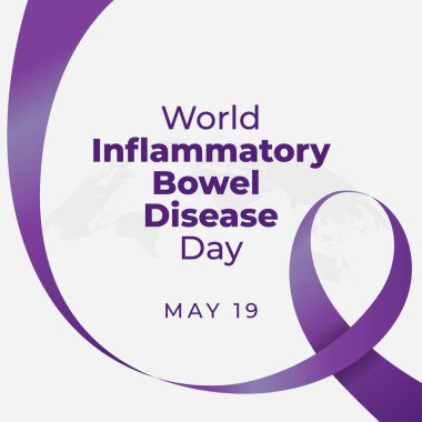 world ibd day design template for celebration.  World Inflammatory Bowel Disease Day design template. violet ribbon vector. ribbon illustration. world ibd day.  clipart