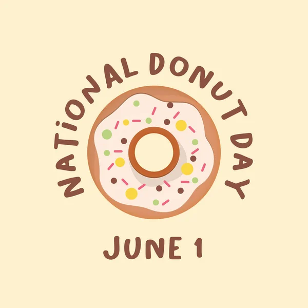 stock vector national donut day design template for celebration. donut vector design. donut illustration. flat donut illustration. 