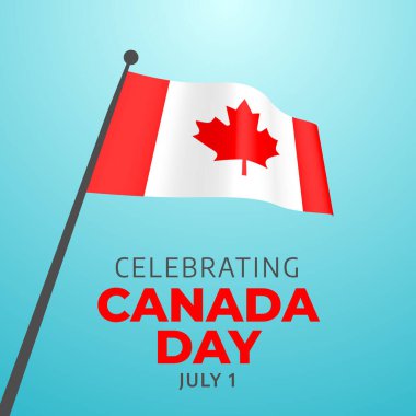 Kanada Günü Kutlama Şablonu. Kanada bayrağı. Kanada bayrağı. bayrak vektör tasarımı. 