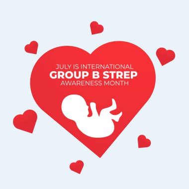 Kutlama için uluslararası grup B strep gün tasarım şablonu. Uluslararası grup b strep vektör tasarımı. Grup B. Streptokok farkındalığı. bebek vektör tasarımı.