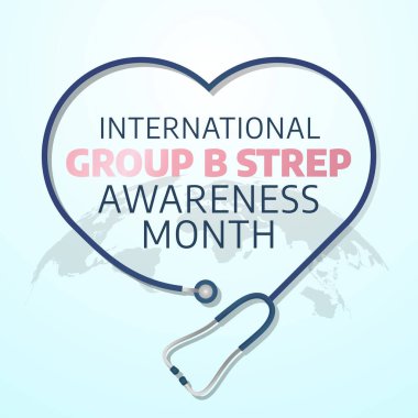 Kutlama için uluslararası grup B strep gün tasarım şablonu. Uluslararası grup b strep vektör tasarımı. Grup B. Streptokok farkındalığı. bebek vektör tasarımı.