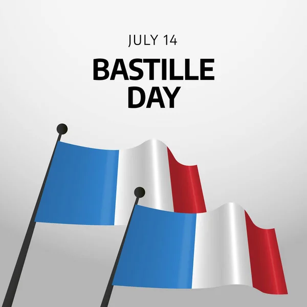 Diseño Vectorial Día Bastilla Para Celebración Ilustración Vector Bandera Francesa — Vector de stock