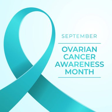 Yumurtalık kanseri farkındalığı ayı tasarımı kutlama için harika bir şablon. Mavi kurdele vektör tasarımı. Düz kurdele tasarımı. vektör 10.