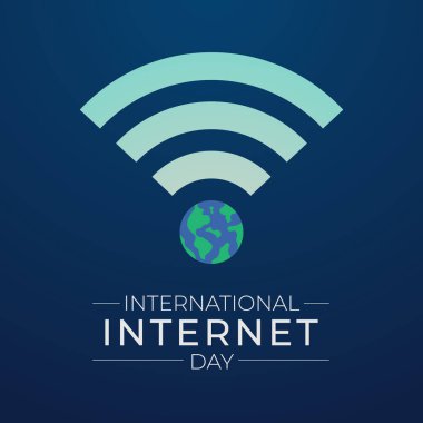 Ulusal İnternet Günü tasarımı kutlama için iyi bir şablon. İnternet çizimi tasarımı. düz dizayn. vektör 10. 