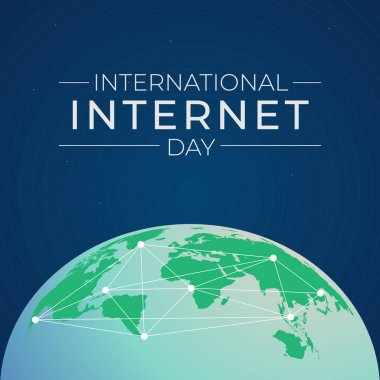 Ulusal İnternet Günü tasarımı kutlama için iyi bir şablon. İnternet çizimi tasarımı. düz dizayn. vektör 10. 