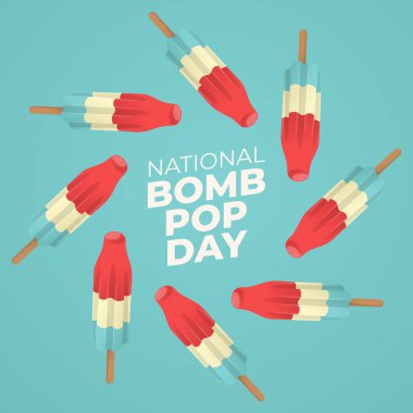 Ulusal Bomba Günü tasarımı kutlama için iyi bir şablon. Dondurma tasarım şablonu. düz dizayn. vektör 10.