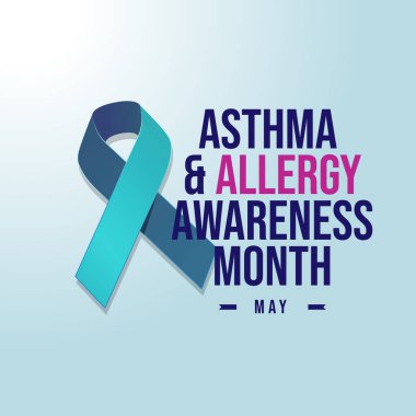 Ulusal Astım ve Alerji Farkındalığı Ayı tasarımı kutlama kullanımı için iyi bir şablon. 10. vektör. Düz dizayn. 