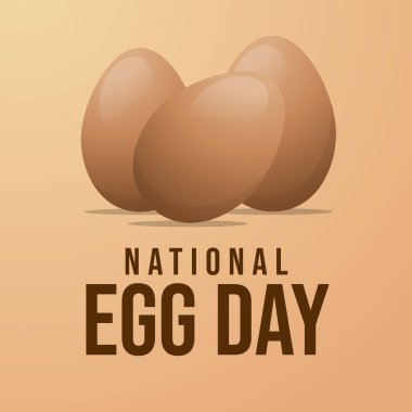 Ulusal Yumurta Günü tasarımı kutlama için iyi bir şablon. Yumurta vektör şablonu. Yumurta resmi. düz dizayn. 10 saniye..