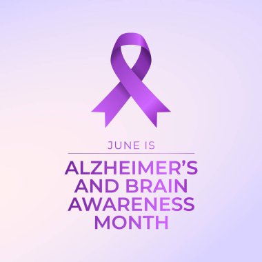 Alzheimer ve Beyin Farkındalığı Ay tasarım şablonu. mor kurdele tasarım şablonu. Beyin vektör çizimi. düz dizayn. Vektör 10.le kurdele tasarım şablonu. Beyin vektör çizimi. düz dizayn. vektör 10.